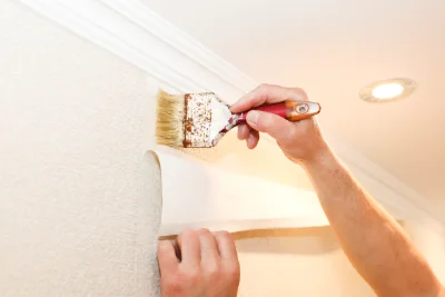 Pose de papier peint à Cour-l'Évêque — revêtements muraux et toiles de verre